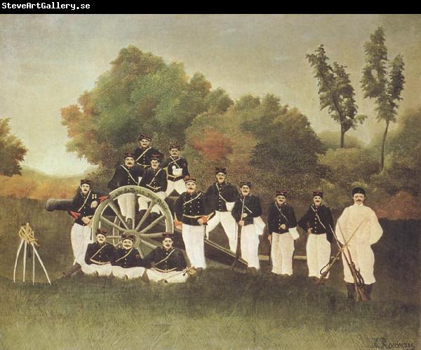 Henri Rousseau The Artillerists(Fourth Battery,Third Piece)